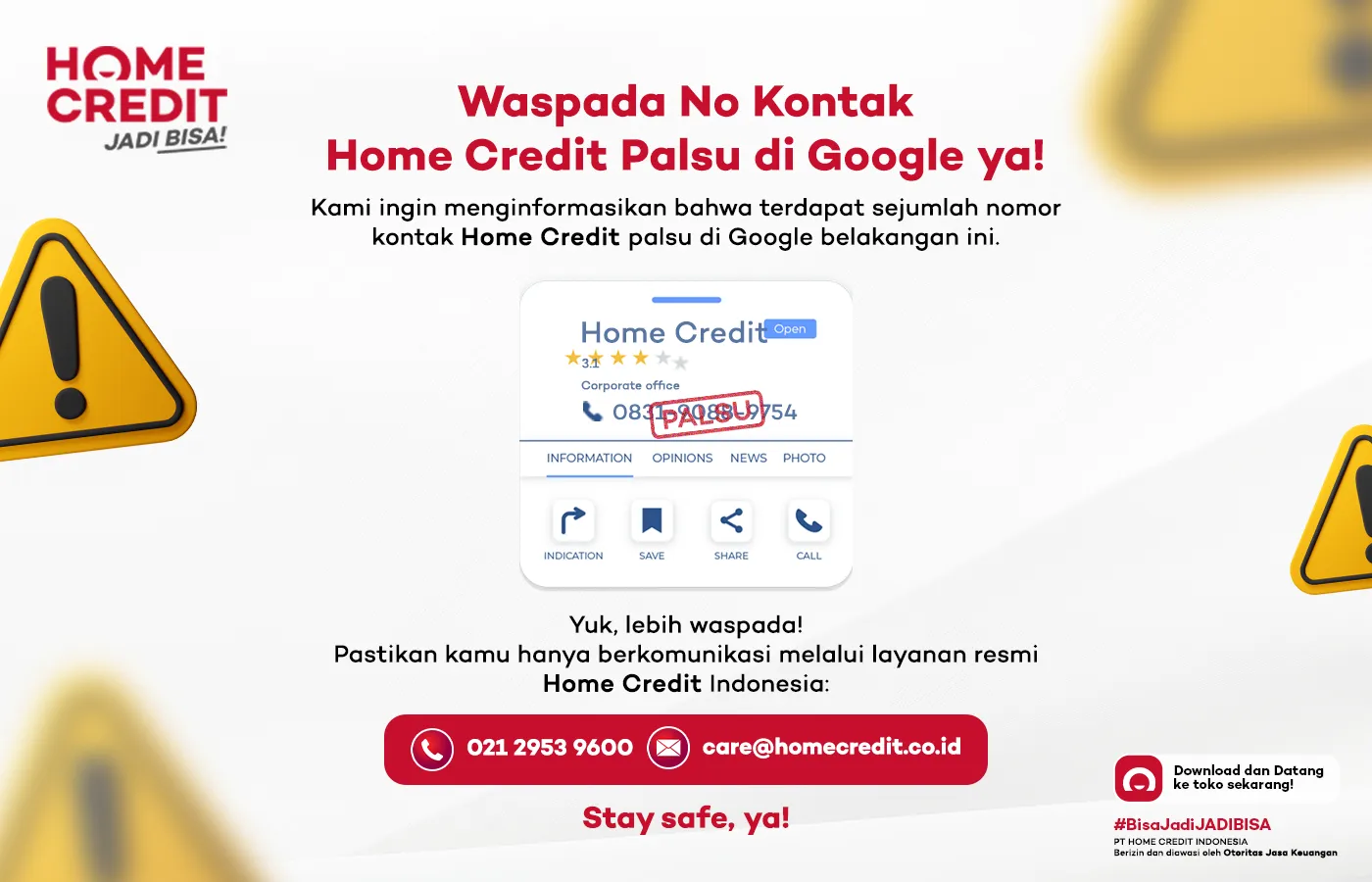 Waspada Penipuan Nomor Palsu Contact Home Credit di Google Maps